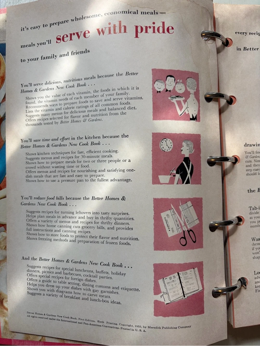 Better Homes And Gardens Red and Cream Gingham Cook Book